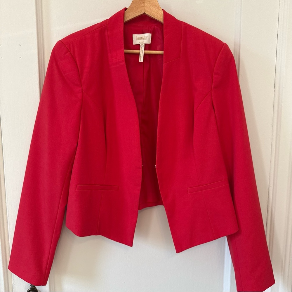 LAUNDRY by Shelli Segal Coral Pink Blazer | Size 14